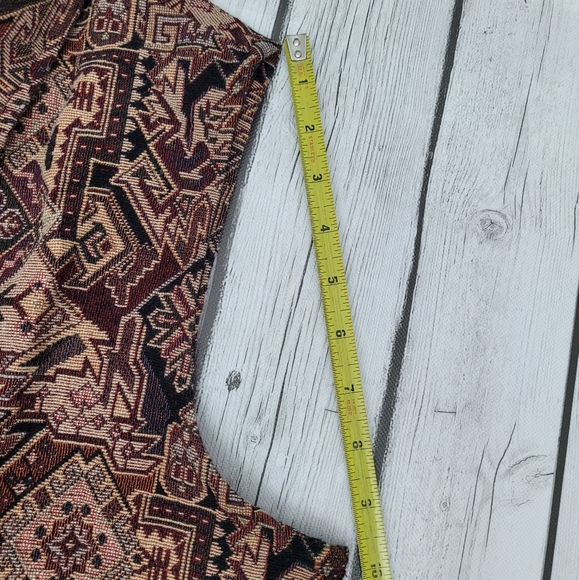 Vintage Rhythm Blues Abstract Tapestry Woven Sleeveless Vest Size Large - Picture 6 of 10